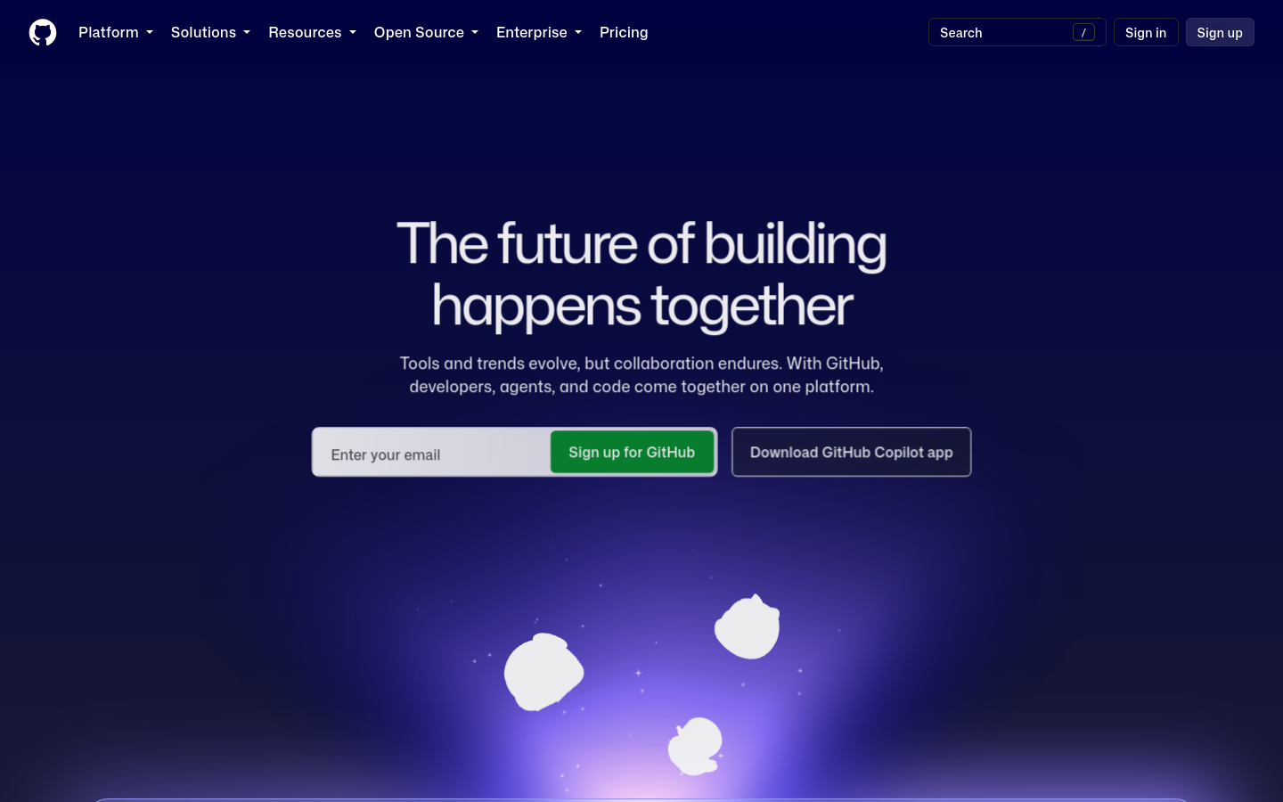 github.com at 1440 pixels