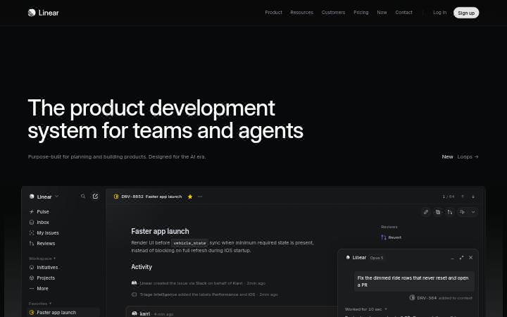 linear.app home page