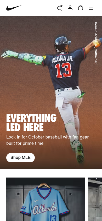 nike.com at 390 pixels
