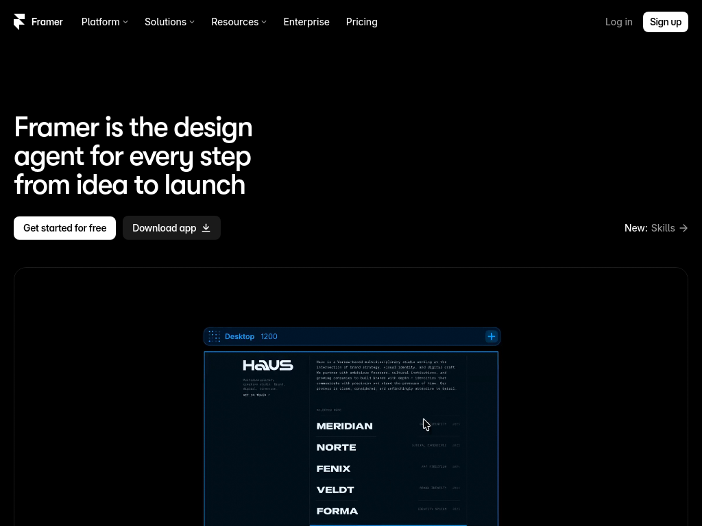framer.com w 1024 pikselach