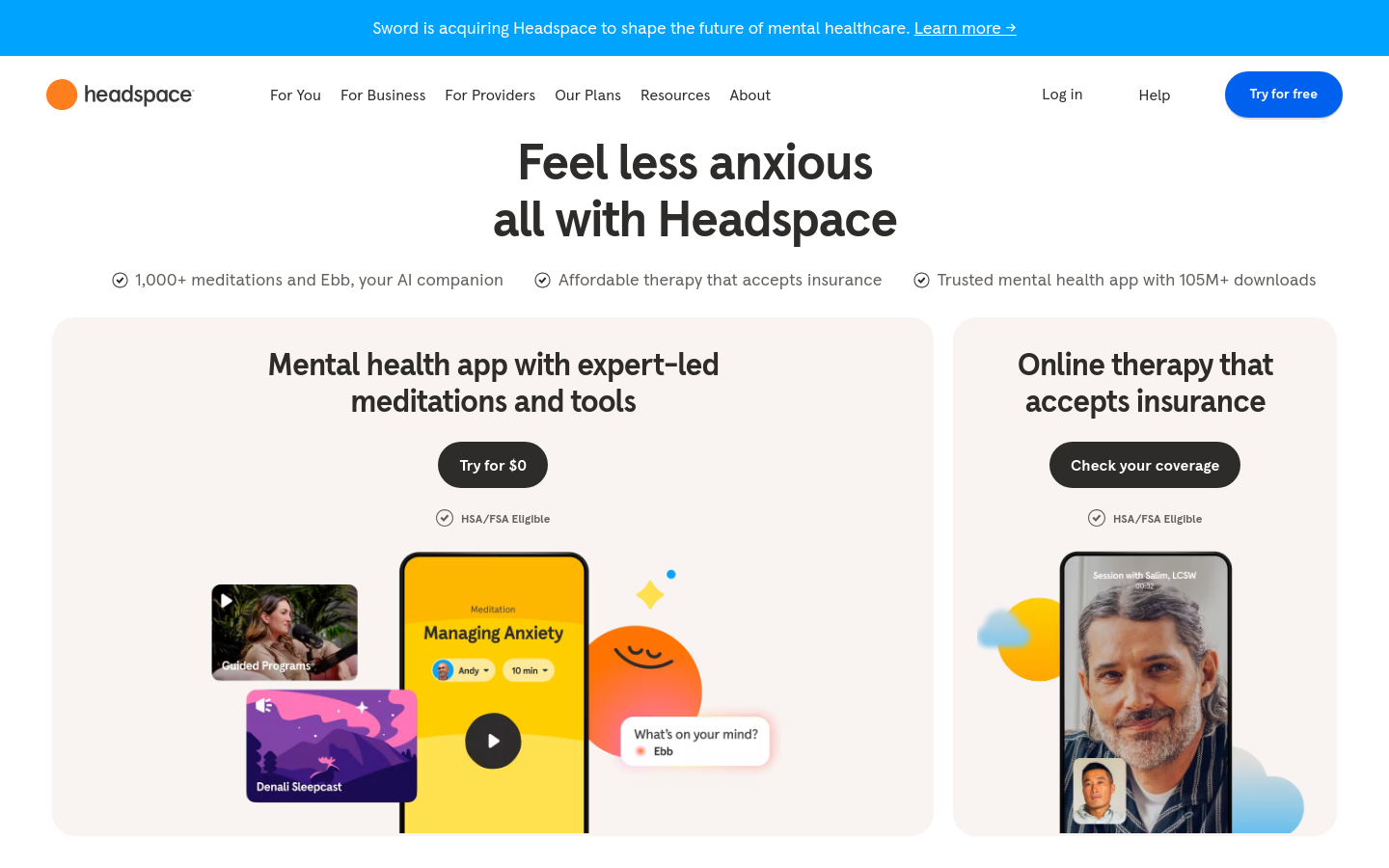 headspace.com a 1440 píxeles