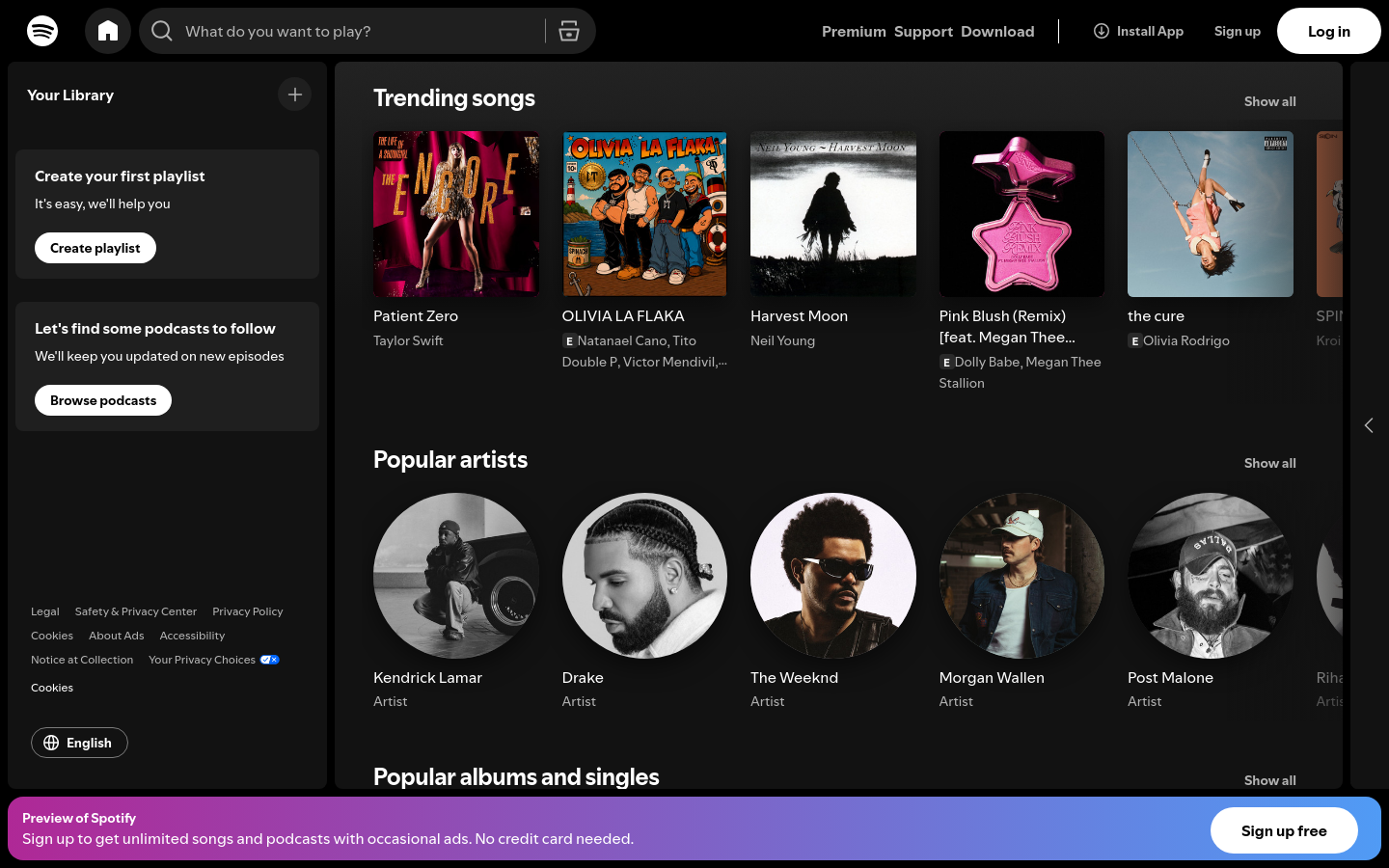 open.spotify.com a 1440 píxeles
