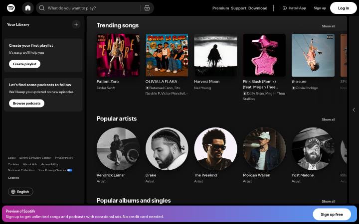Strona główna spotify.com