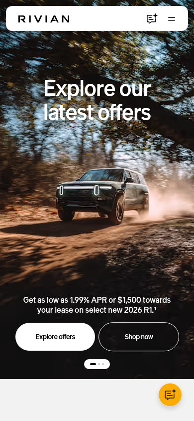 rivian.com بعرض 390 بكسل