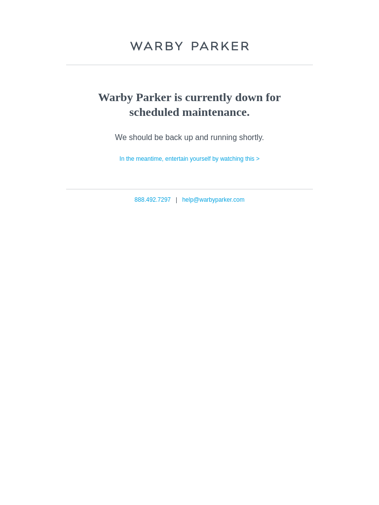 warbyparker.com بعرض 768 بكسل