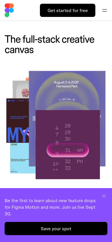 figma.com bei 390 Pixeln