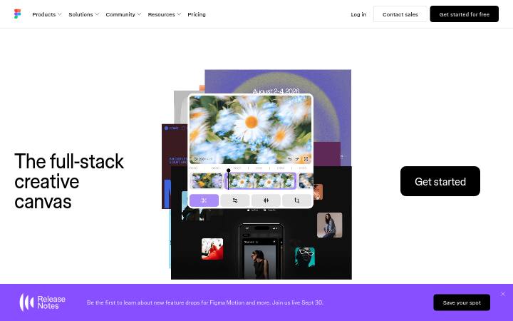 الصفحة الرئيسية لـ figma.com