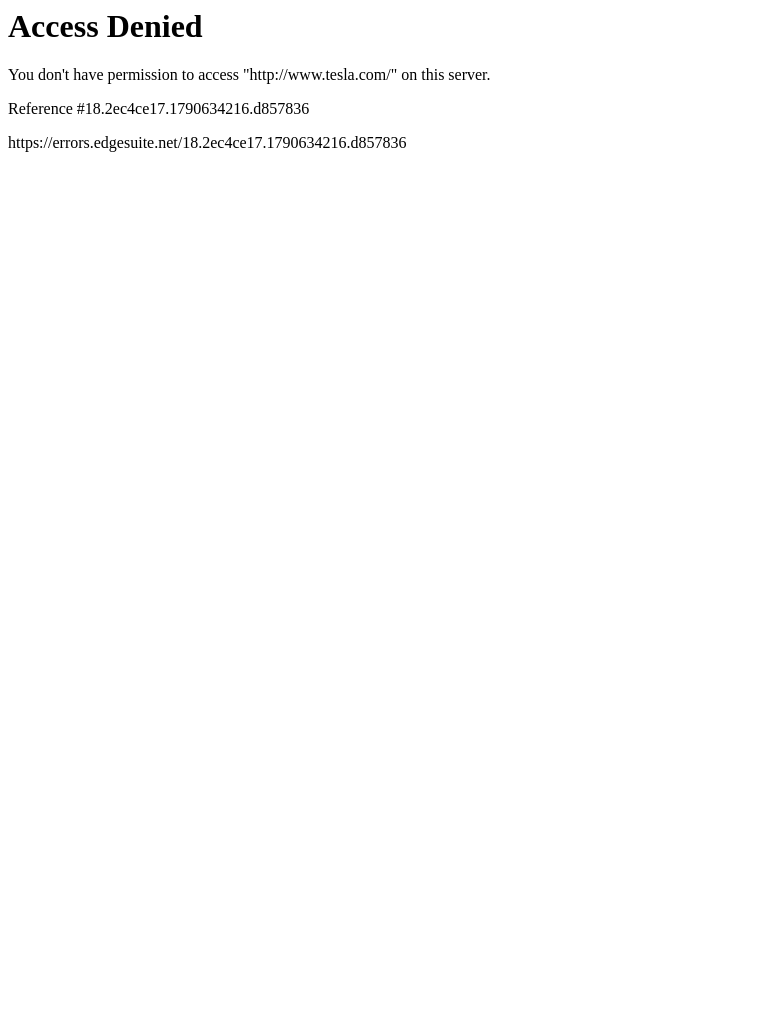 tesla.com at 768 pixels