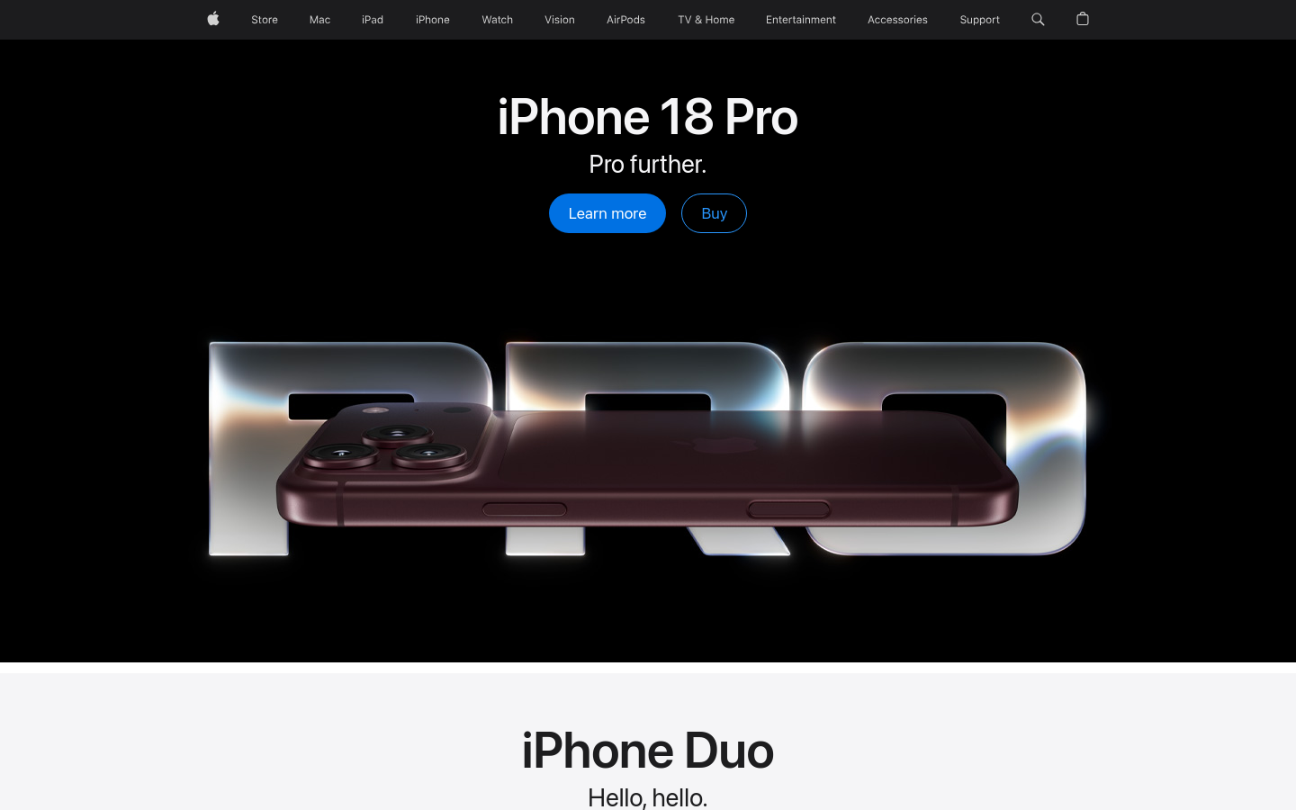 apple.com بعرض 1440 بكسل