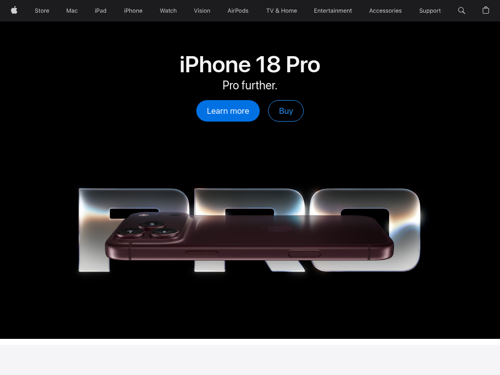 apple.com بعرض 1024 بكسل