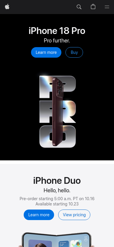 apple.com بعرض 390 بكسل